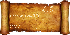 Lorenz Damáz névjegykártya
